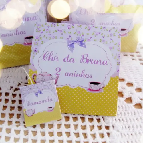 Sachê de Chá Personalizado Chá de Boneca