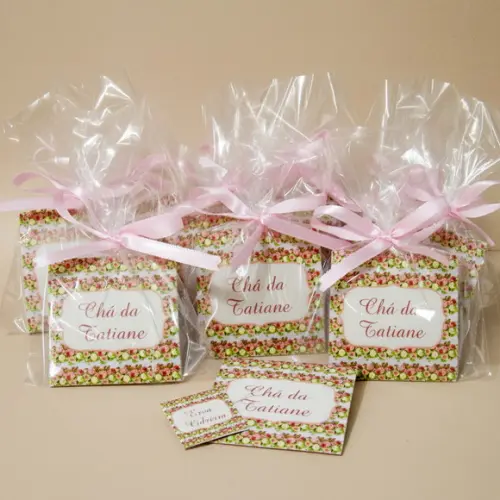 Sachê de Chá Personalizado Chá de Cozinha Floral