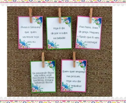 Tag para Drinks com Mini Pregadores