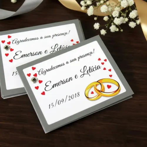 Tag para Lembrancinha Casamento Noivado