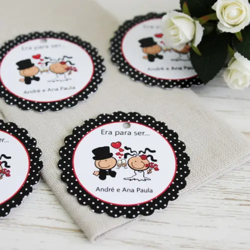Tag para Lembrancinha Casamento Noivinhos