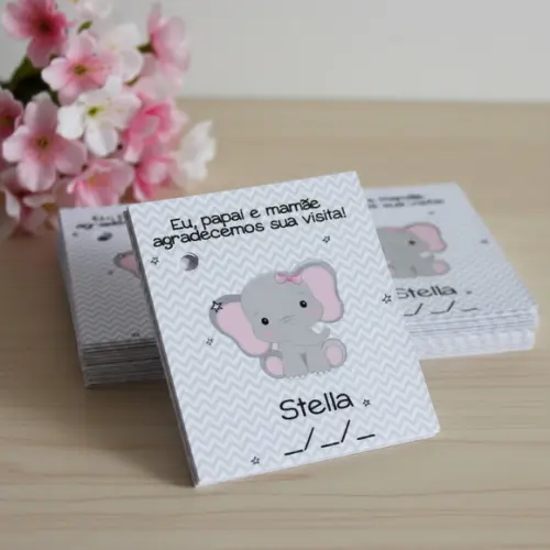 Tag para Lembrancinha Chá de Bebê Elefantinha