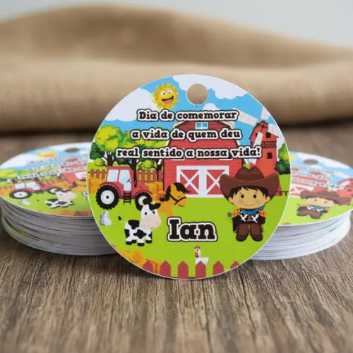 Tag para Lembrancinha Fazendinha