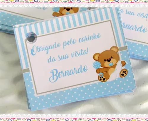 Tag para Lembrancinha Maternidade Ursinho