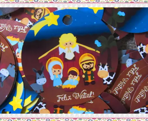 Tag para Lembrancinha Natal - Presépio