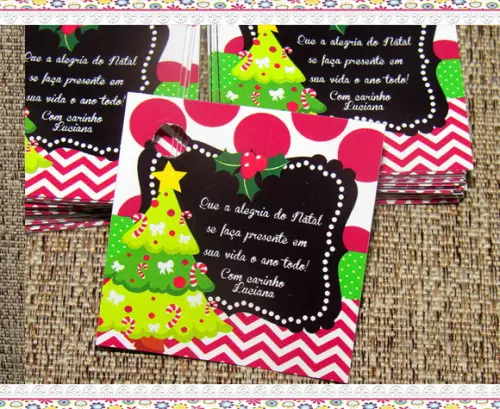 Tag para Lembrancinha Natal - Pinheirinho