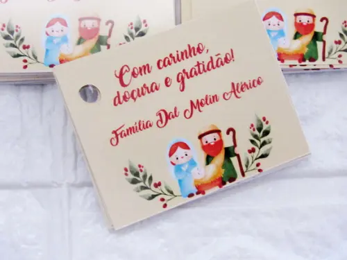 Tag para Lembrancinha Natal - Sagrada Família
