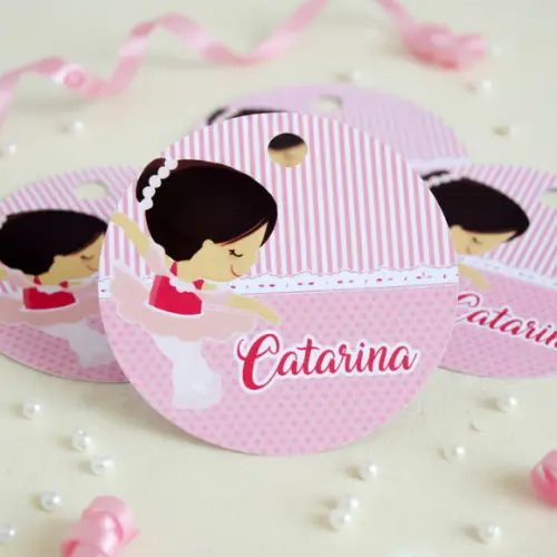 Tag Personalizada para Lembrancinha Bailarina