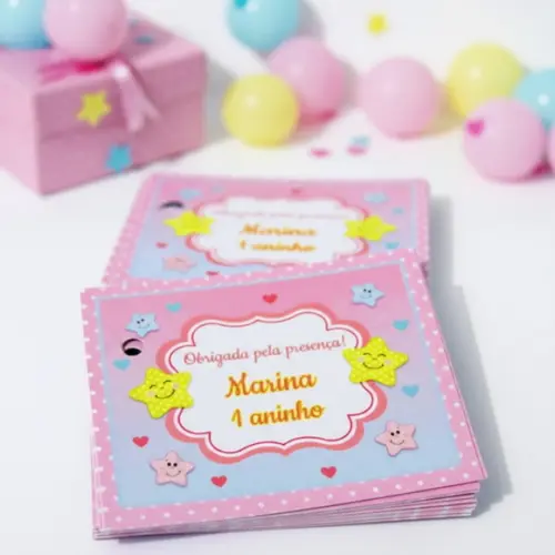 Tag Personalizada para Lembrancinha Estrelinha