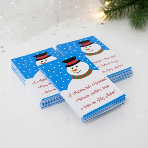 Tag Personalizada para Lembrancinha Boneco de Neve