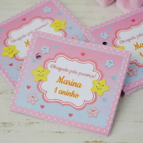 Tag Personalizada para Lembrancinha Estrelinha