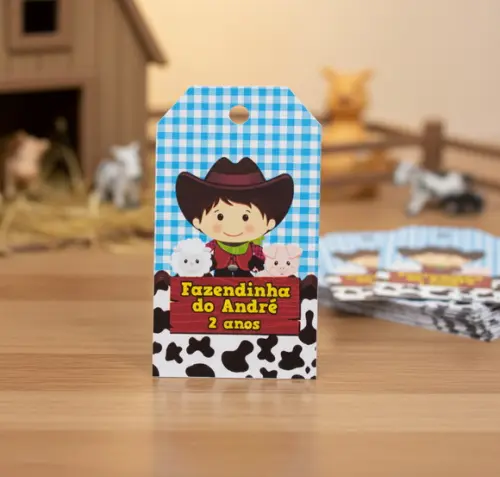 Tag Personalizada para Lembrancinha Fazendinha