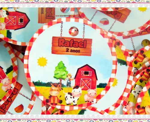 Tag Personalizada para Lembrancinha Fazendinha