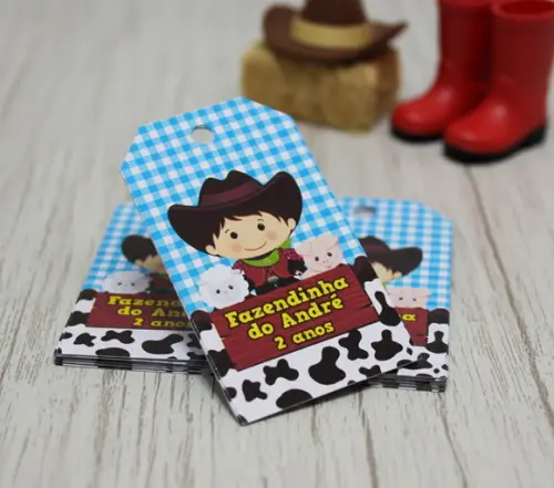 Tag Personalizada para Lembrancinha Fazendinha