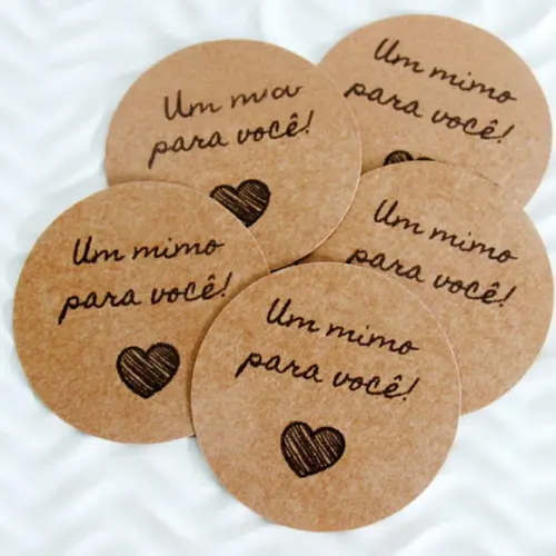 Tags em Papel Kraft - Um Mimo para Você.