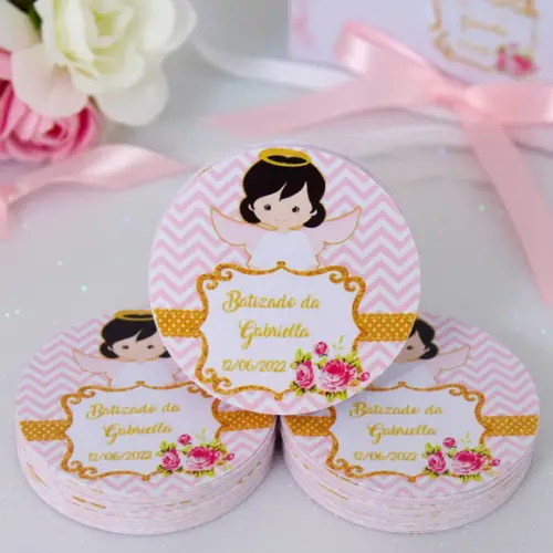 Tags para Batizado Menina