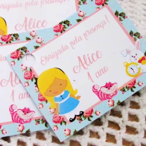 Tags Personalizadas Alice no País das Maravilhas