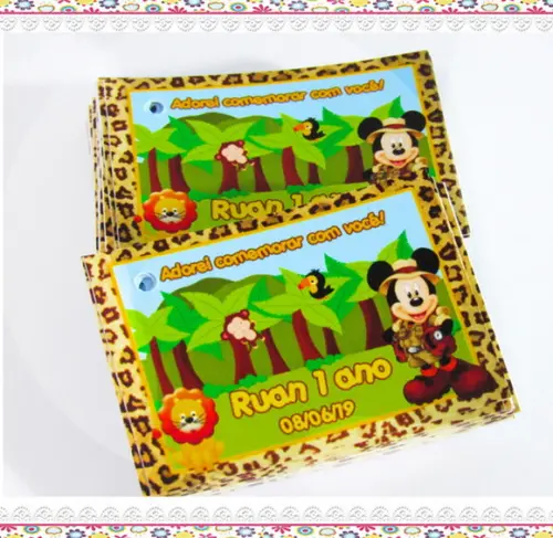 Tags Personalizadas para Lembrancinha Mickey Safari
