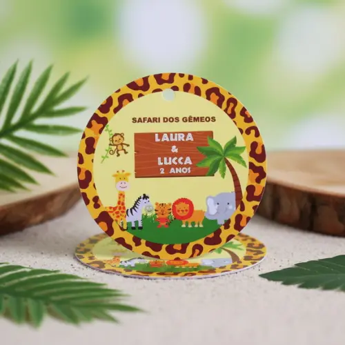 Tags Personalizadas para Lembrancinha Safari