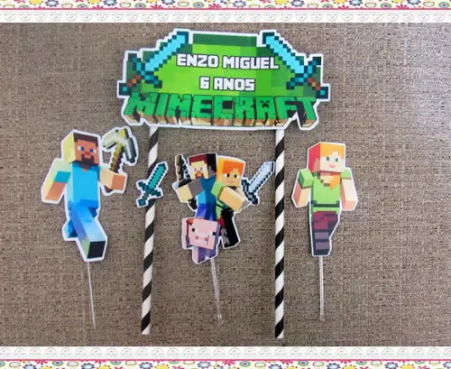 Topo de Bolo Minecraft