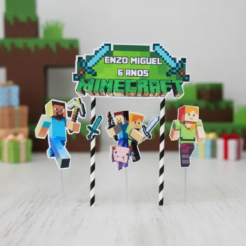 Topo de Bolo Minecraft