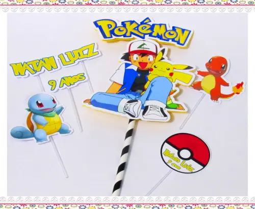 Topo de Bolo Pokémon