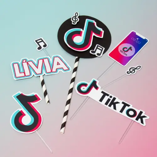 Topo de Bolo Tik Tok