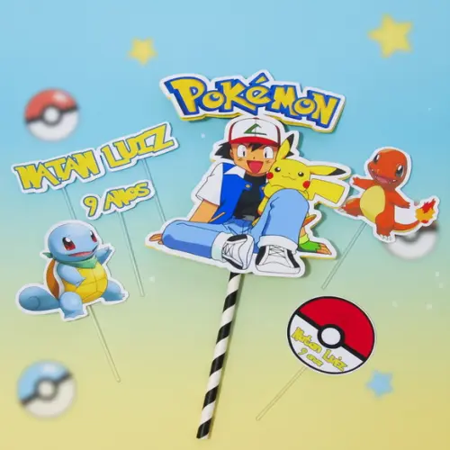 Topo de Bolo Pokémon
