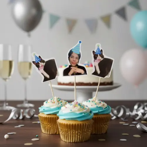 Topper com Foto: Carinha de Festa