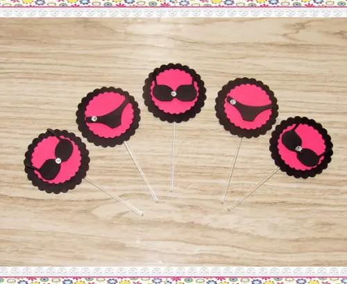 Topper para Cupcake Chá de Lingerie