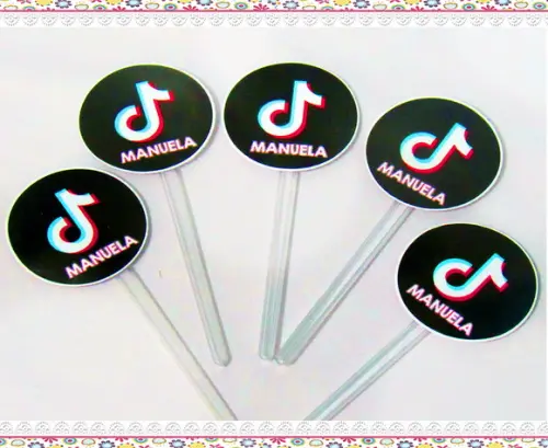 Topper para Docinho Tik Tok