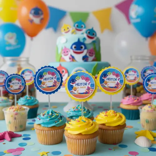 Topper para Docinhos Baby Shark