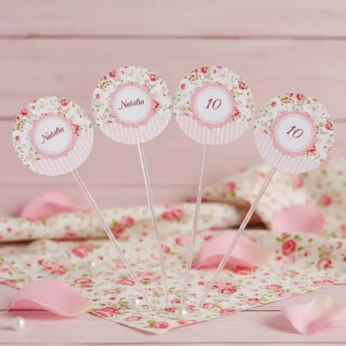 Topper para Docinhos Floral