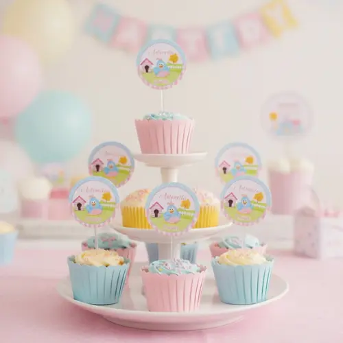 Topper para Docinhos Galinha Pintadinha Candy Color