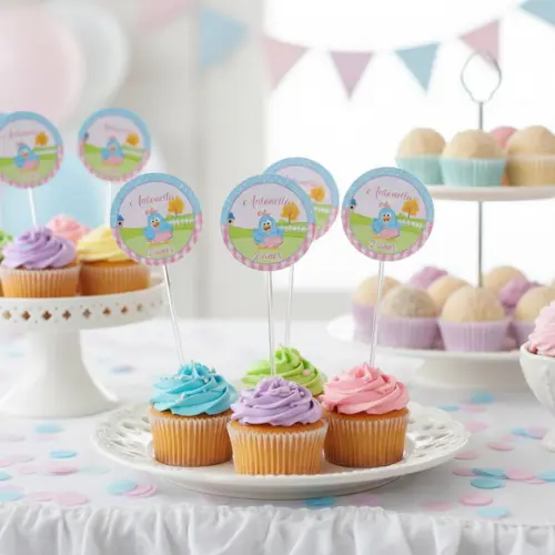 Topper para Docinhos Galinha Pintadinha Candy Color