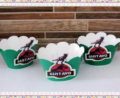 Wrappers Personalizados para Cupcake: Jurassic Park