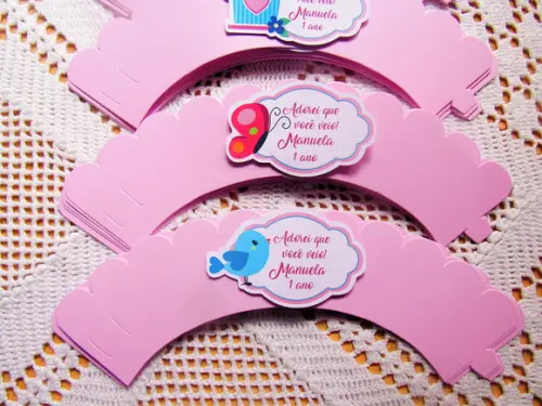 Wrappers Personalizados para Cupcake: Jardim Encantado