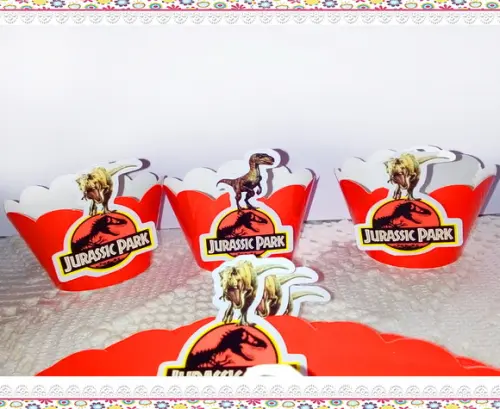 Wrappers Personalizados para Cupcake: Jurassic Park