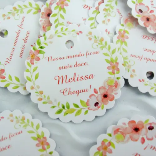 Tag para Lembrancinha Floral