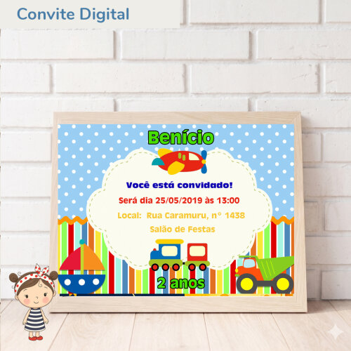 Convite Digital Meios de Transporte