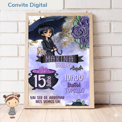 Convite Digital Wandinha