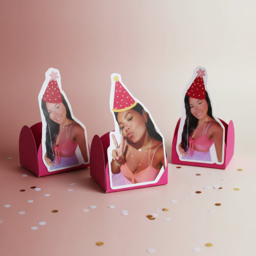 Forminha para Docinhos com Foto Carinha de Festa
