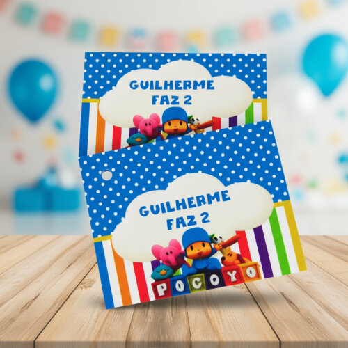 Tags Personalizadas para Lembrancinha Pocoyo
