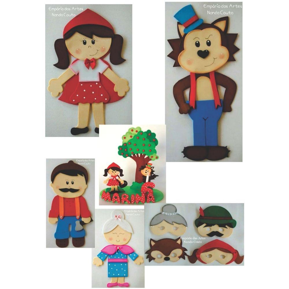 CHAPEUZINHO VERMELHO 1 - Apostila de Moldes EVA