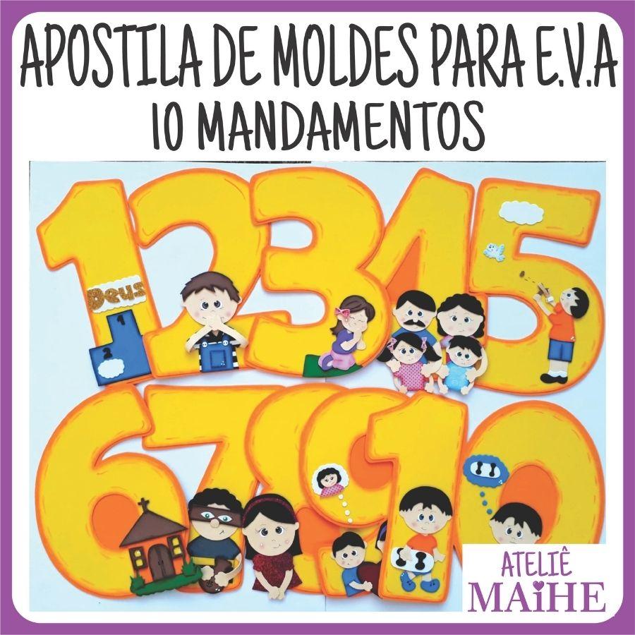 APOSTILA DE MOLDES PARA EVA 10 MANDAMENTOS