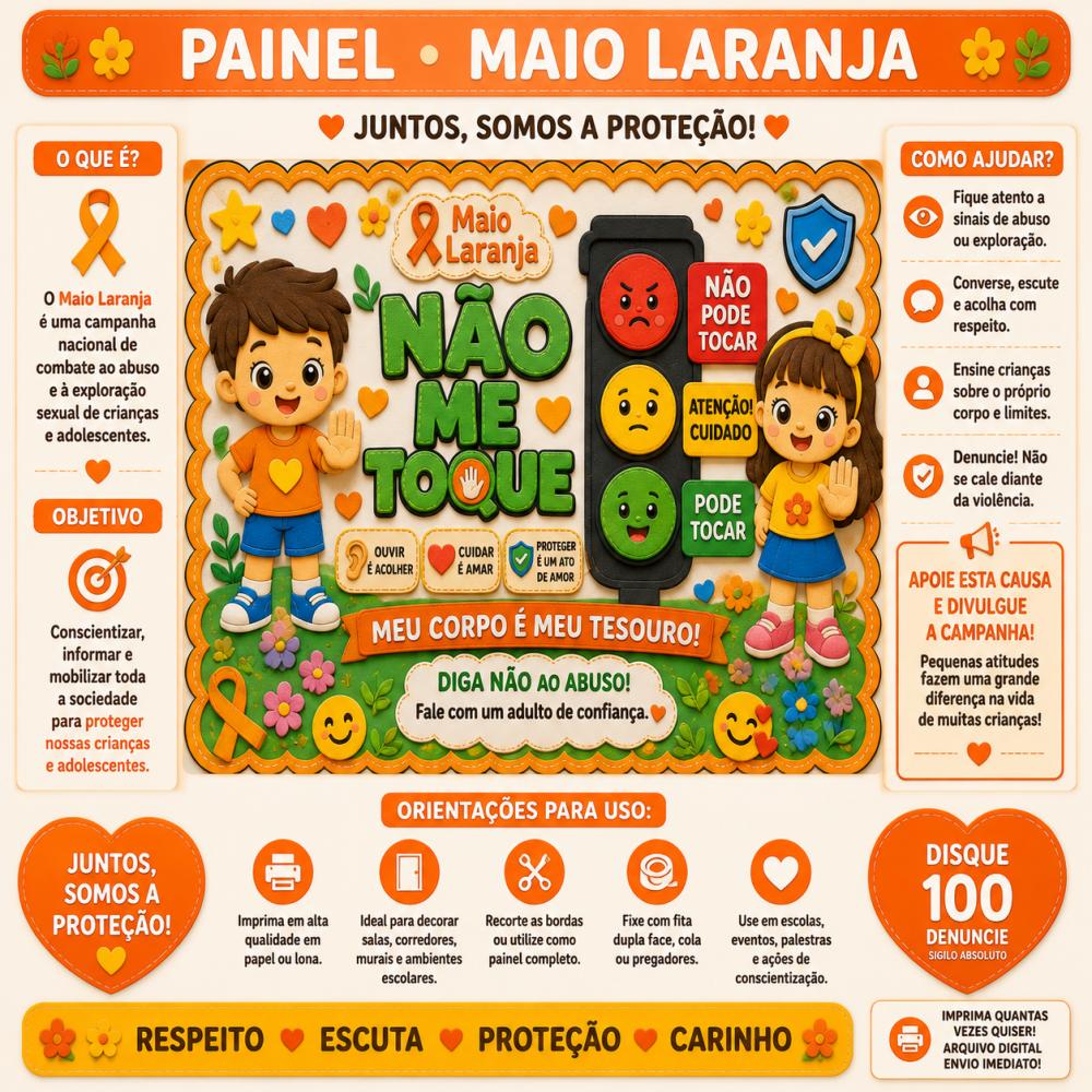PAINEL RETANGULAR MAIO LARANJA 1 – ARQUIVO DIGITAL