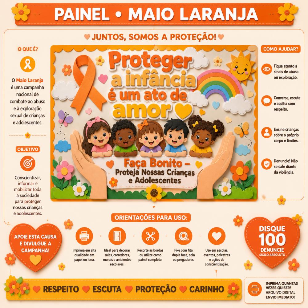 PAINEL RETANGULAR MAIO LARANJA 2 – ARQUIVO DIGITAL