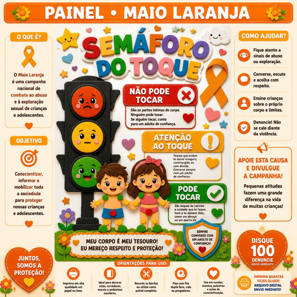 PAINEL RETANGULAR EM PÉ 3 – MAIO LARANJA