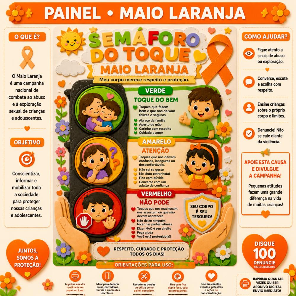 PAINEL RETANGULAR EM PÉ 4 – MAIO LARANJA