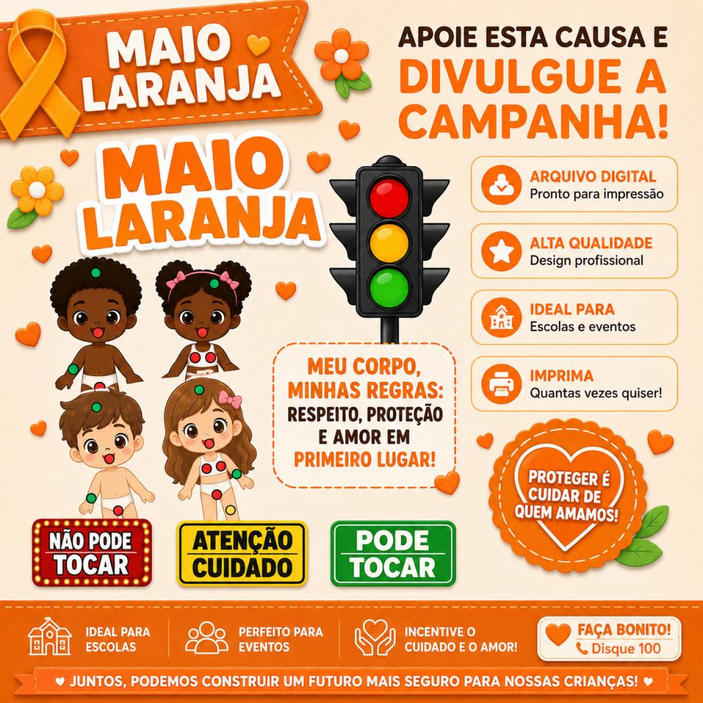 SEMÁFORO DO TOQUE MAIO LARANJA